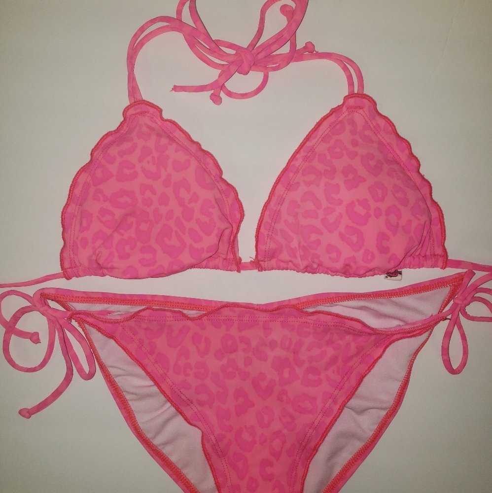 The Bikini Lab Pink Leopard Bikini